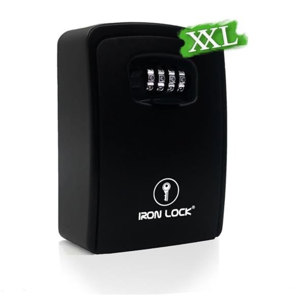 XXL Key Lock Box Wall Mount for Keys 4 Digit Combination with Resettable Code - Picture 1 of 5